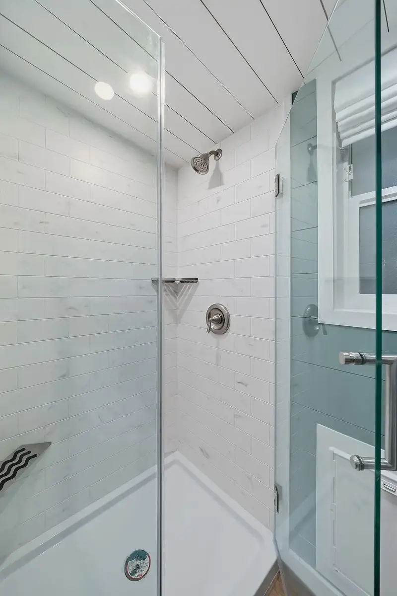 High-End Walk-In Frameless Shower Tile