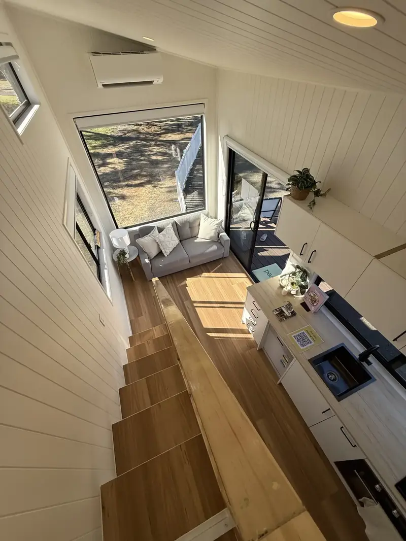 Premium Luxury A-Frame Tiny House with Panoramic Glass Gable Wall