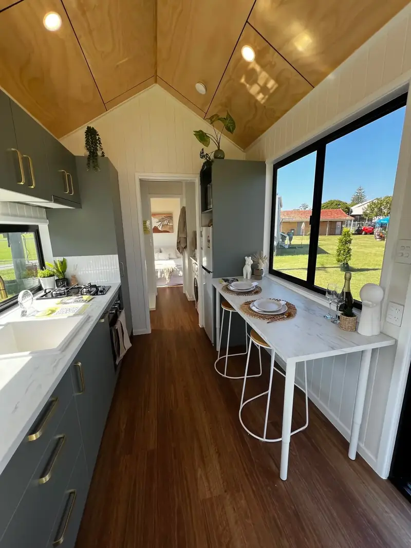 Luxury Modular Villa Living Space with Floor to Ceiling Panoramic Glazing