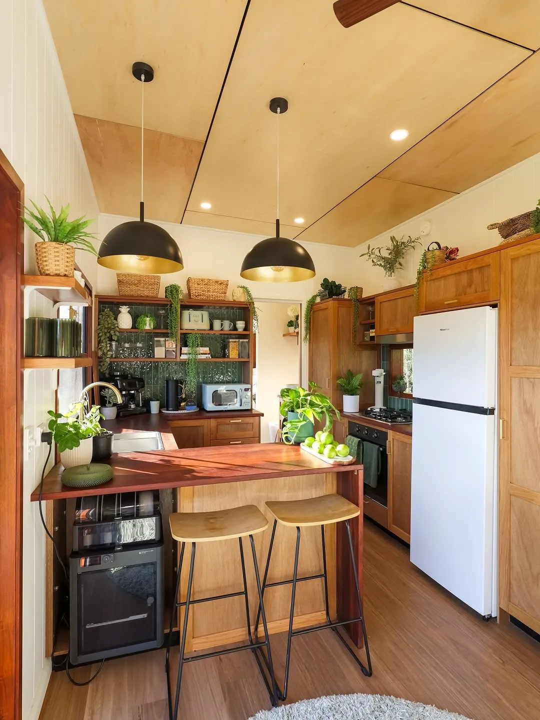 Minimalist Villa Collection Warm Wood Tone Chef Kitchen Interior
